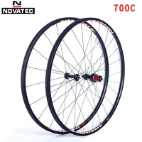 novatec road bike wheelset 700c bicycle parts carbon fiber tubular tyres 4 bearings 7 11speed v brake qr bicycle carbon wheels