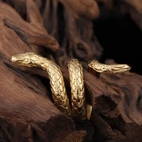 creative european and american style creative jewelry mens snake shaped gold ring jewellery whole sale