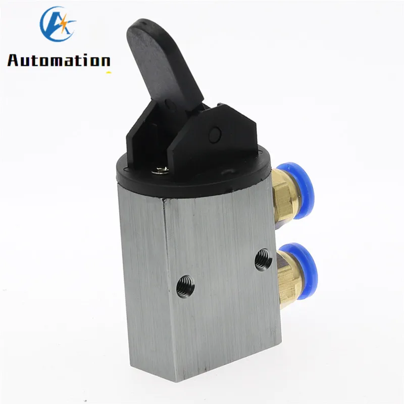 Φ 2 позиционный 3 сторонний Пневматический Механический клапан PT 1/4 с ручным