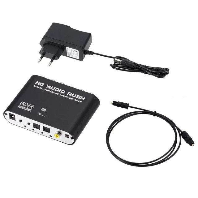 Digital to Analog 5.1 channel Stereo AC3 Audio Converter Optical SPDIF Coaxial AUX 6 RCA Sound Decoder Amplifier | Электроника