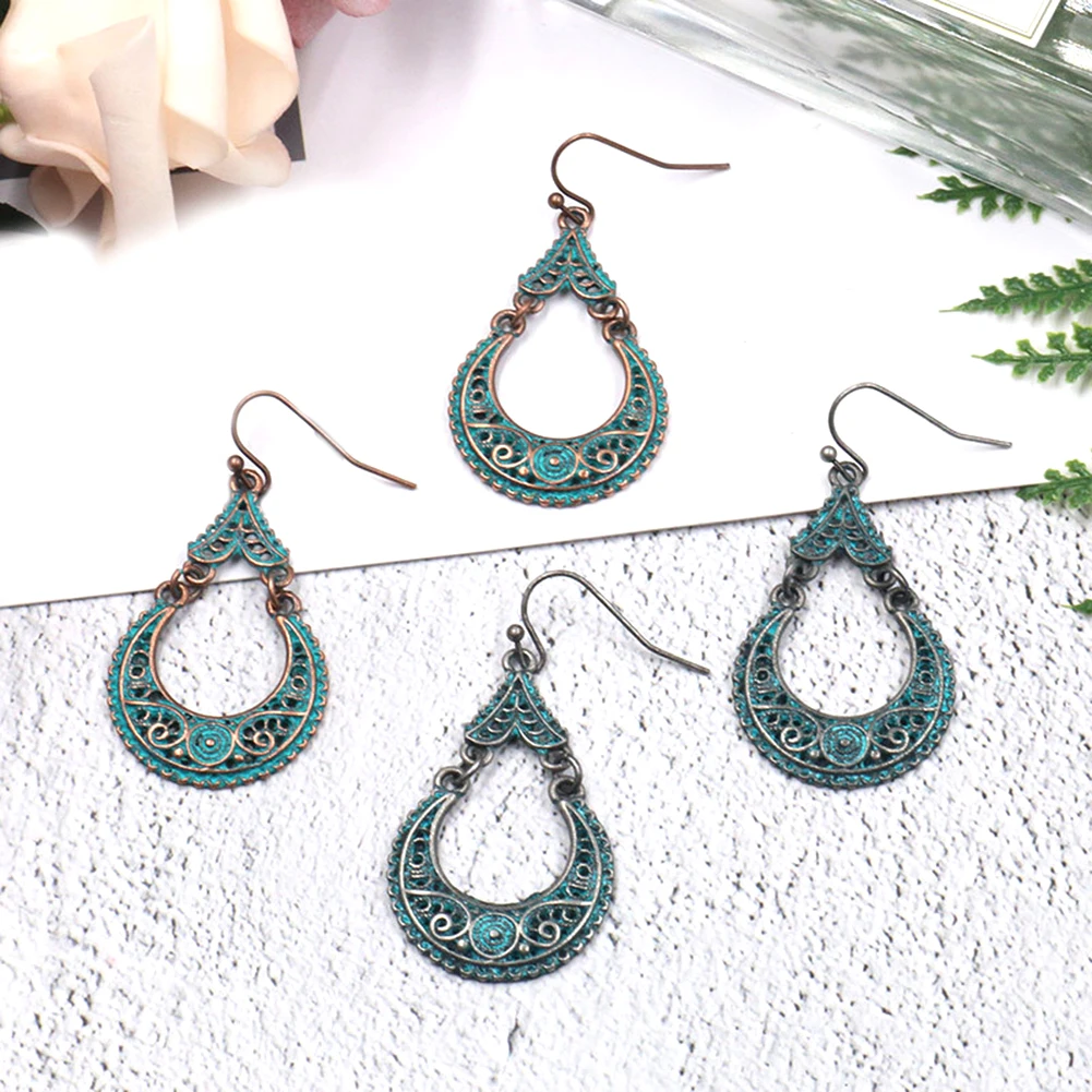 Новые модные богемные серьги ювелирные изделия винтажные Полые Круглые Капли