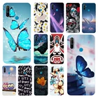 Чехол для Realme C3, Мягкий Силиконовый ТПУ чехол с рисунком синей бабочки для OPPO Realme C3 RMX2020 C 3 RealmeC3