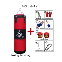 8 pcs empty boxing sandbag home fitness hook hanging kick punching bag boxing training fight karate punch muay thai sand bag
