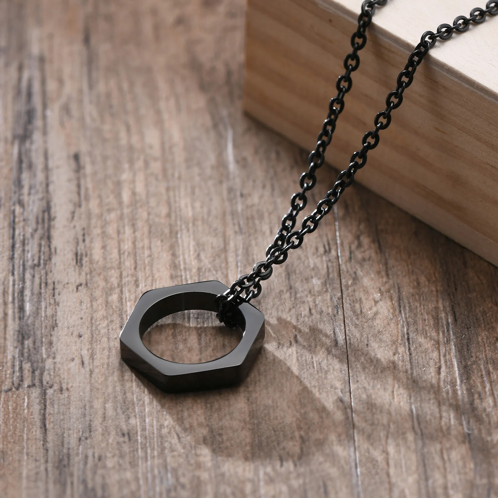 Мужское ожерелье винтовая подвеска с шестигранной головкой шестиугольный