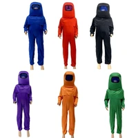 6 colors 3pcs kids anime game among us cosplay costume cute children halloween party stage show jumpsuit sets 6 12 y new