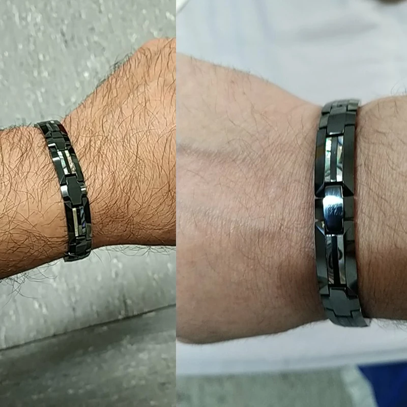 Магнитный браслет для мужчин и женщин роскошные черные керамические браслеты из