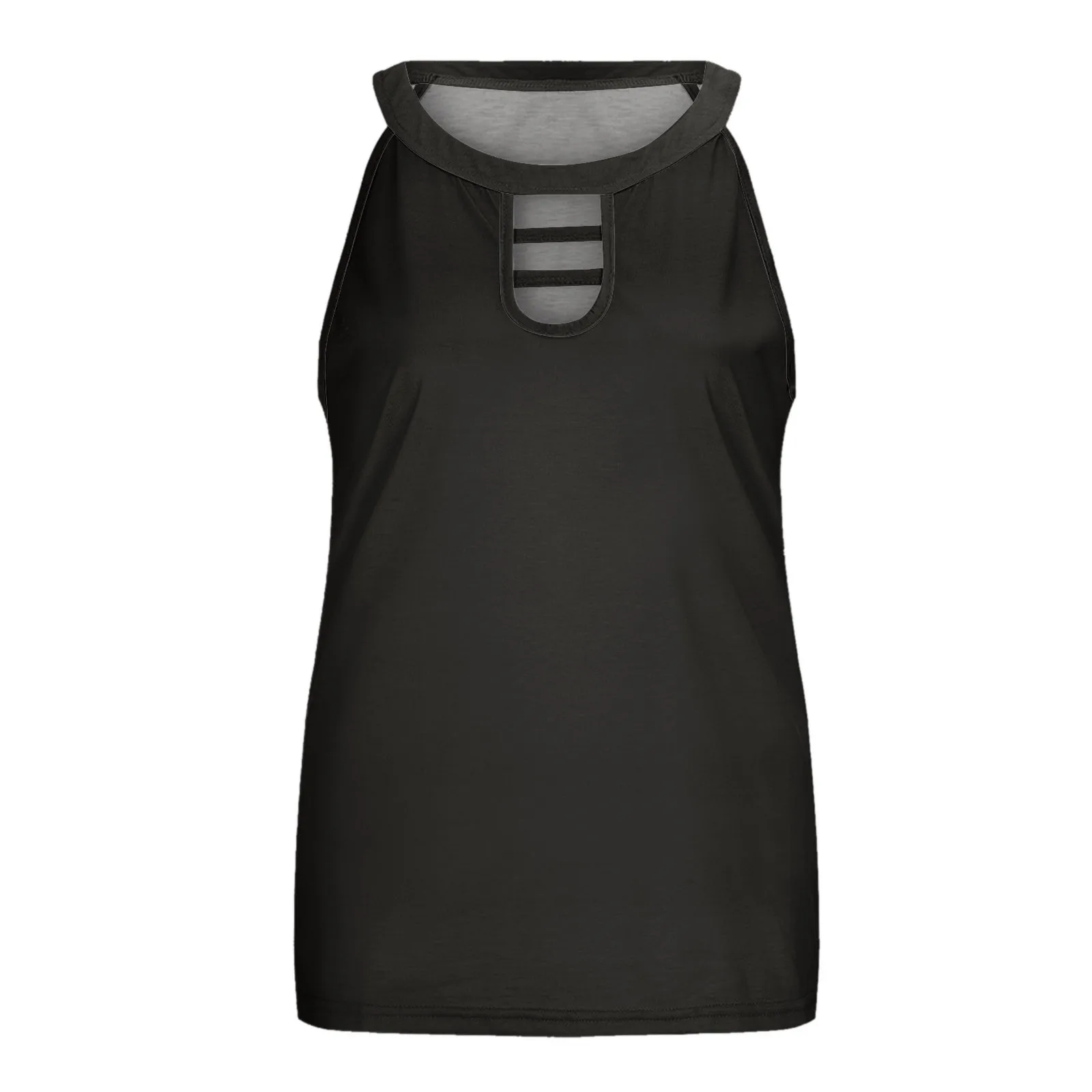 

Women T Shirt Plus Size Independence Day Printing Harajuku Sleeveless Tank Top Casual Summer Halter T-shirt 53#G