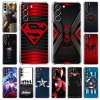 avengers superhero captain ironman thanos claer tpu phone case for samsung galaxy s21 ultra s20fe s21fe s10 s10e s9 plus cover
