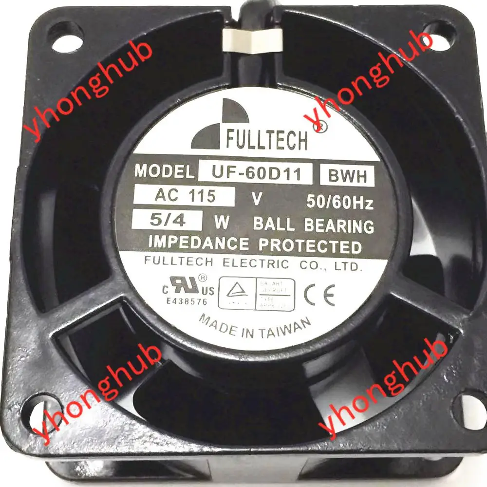 FULLTECH UF 60D11 BWH AC 115V 5/4W 60x60x30 мм вентилятор охлаждения сервера|square fan|server fanfulltech fans |