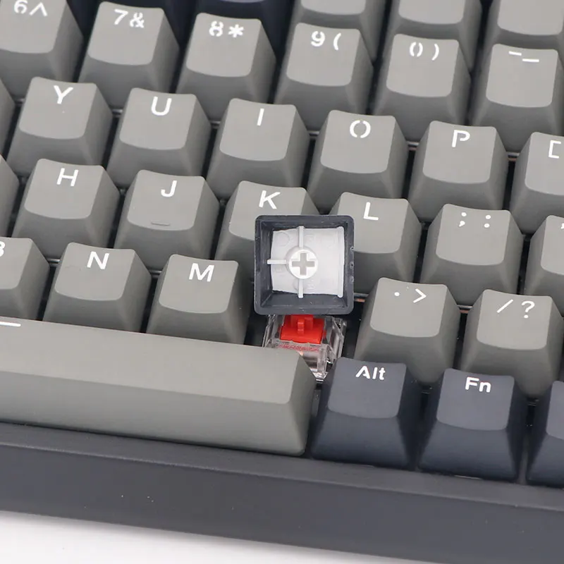 Клавиатура Keypro Doubleshot PBT светло-серая с верхней печатью 61/68/84/87/104/122 клавиш для