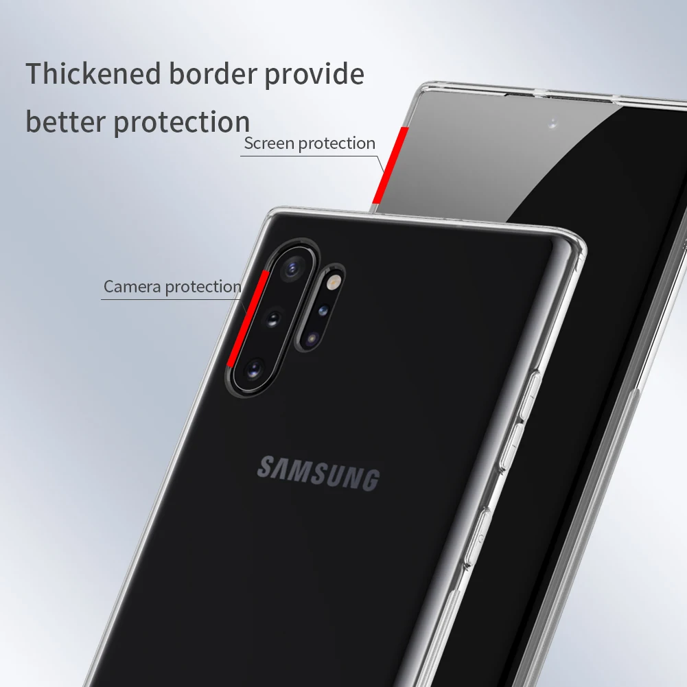 Nilkin для samsung Note 8 9 10 Plus 5G кейс чехол мягкий силиконовый TPU прозрачный чехол для samsung Galaxy Note 10+ Note10