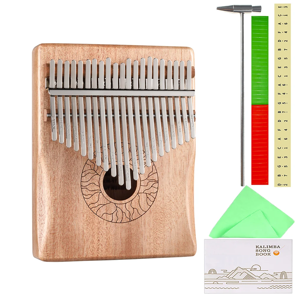 Портативная клавиатура Kalimba 17/21 клавиш пианино для большого пальца Calimba