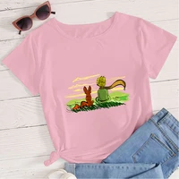 ropa aesthetic women tee shirt le petit prince printed pink tops harajuku fashion femme vetement european style t shirt