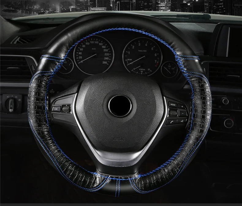 Натуральная кожа рулевое колесо крышка подходит для peugeot 108 208 308 508 2008 3008 т 5008 Citroen C1 C-Elysee C3 C4 C3 Aircross и т. д