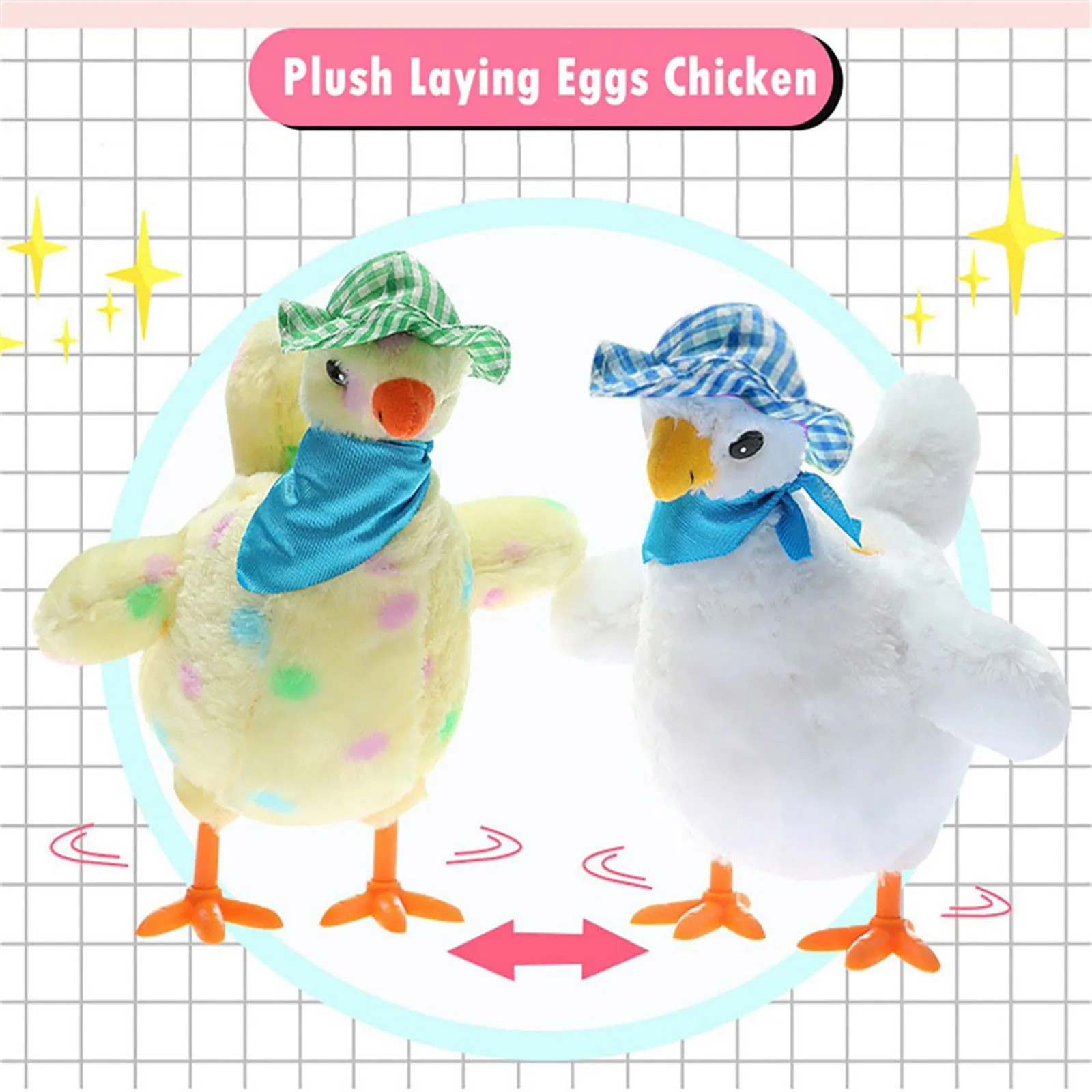 

Hen Laying Eggs Plush Chicken Stuffed Toy Electric Music Dancing Toy Kids Gift Hot Sale