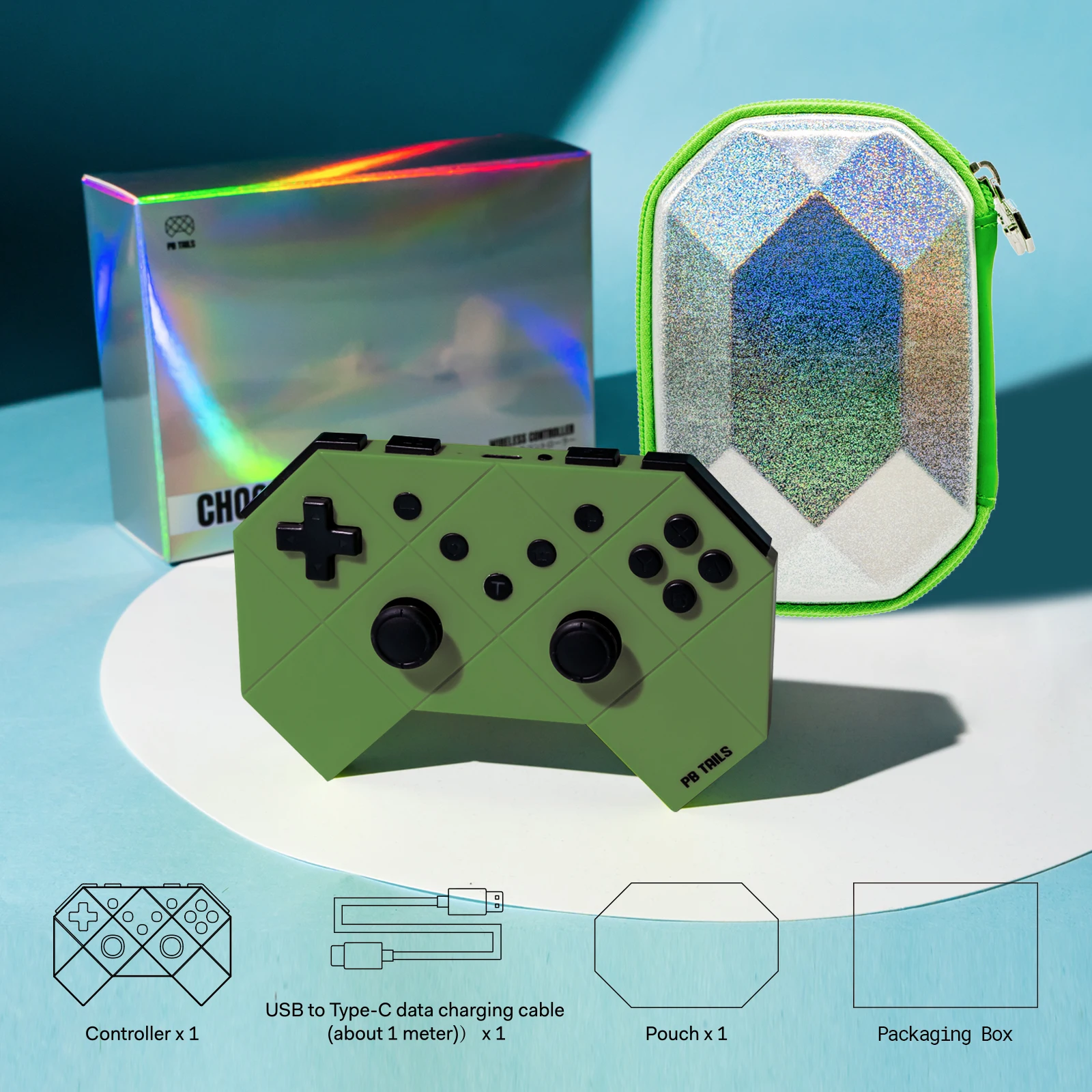 

PB Tails Bluetooth беспроводной геймпад может разбудить oled-переключатель соматосенсорный компьютер ПК двойная вибрация