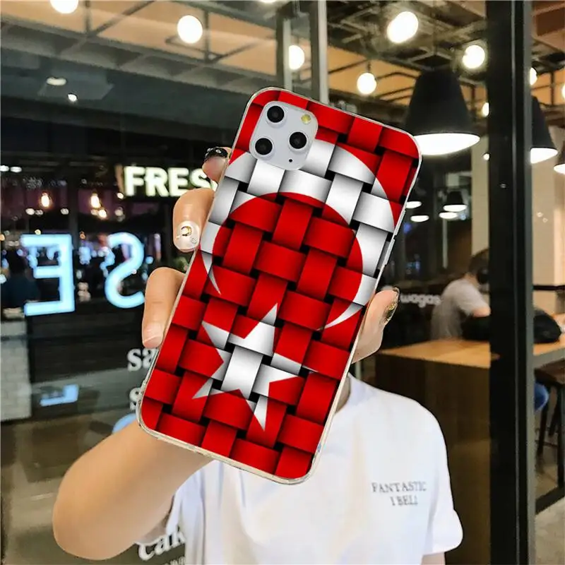 HOTCASHOP Republic Of Turkey Flag Phone Case for iphone 12 pro max mini 11 XS MAX 8 7 6 6S Plus X 5S SE 2020 XR cover |