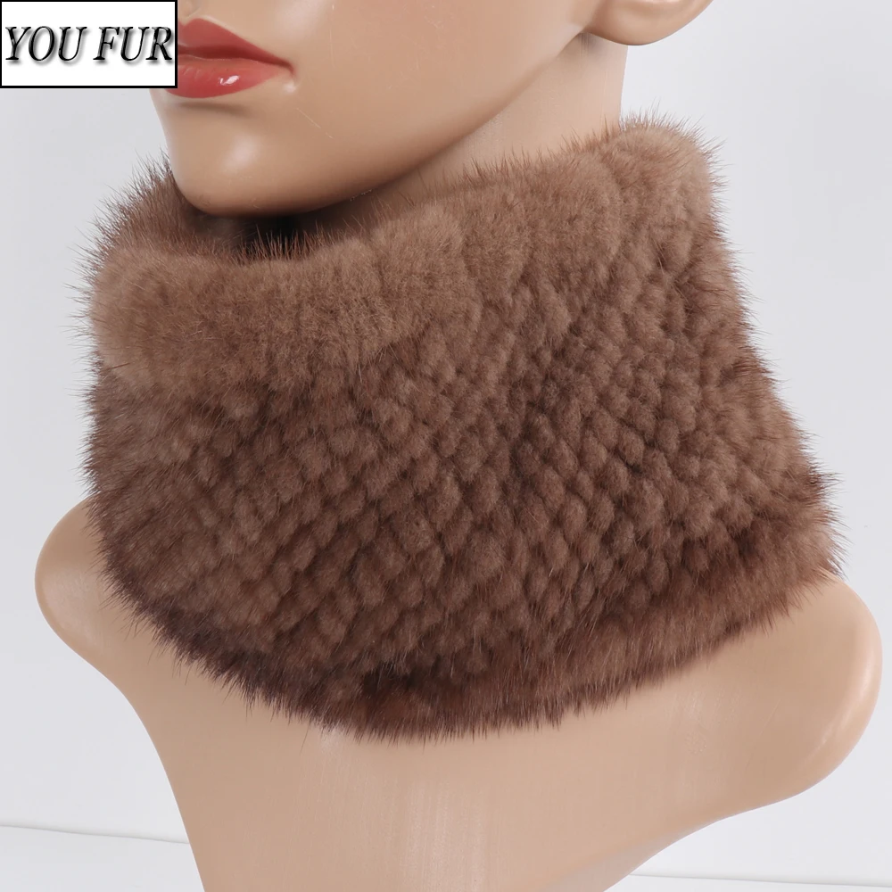 Новое поступление для женщин из натурального меха норки кольцо шарфы повязки