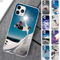 sports snowboarding phone case for iphone 11 12 13 mini pro xs max 8 7 6 6s plus x 5s se 2020 xr case