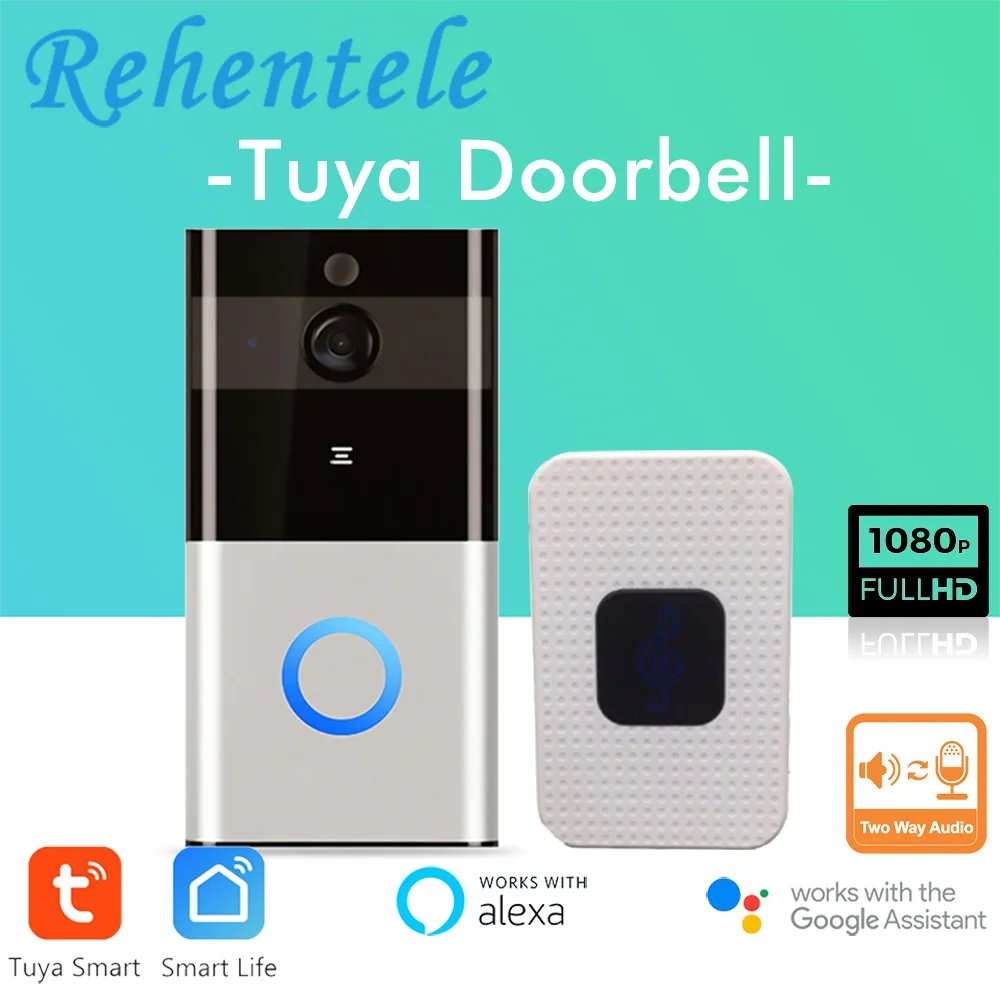 Смарт Видеозвонок Alexa Google Full HD Wi Fi звонок с дистанционным управлением