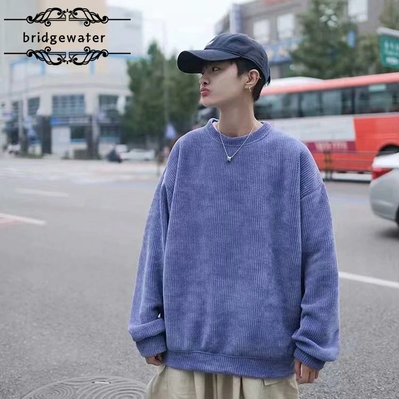 

Свитшот мужской осенне-зимний однотонный с круглым вырезом