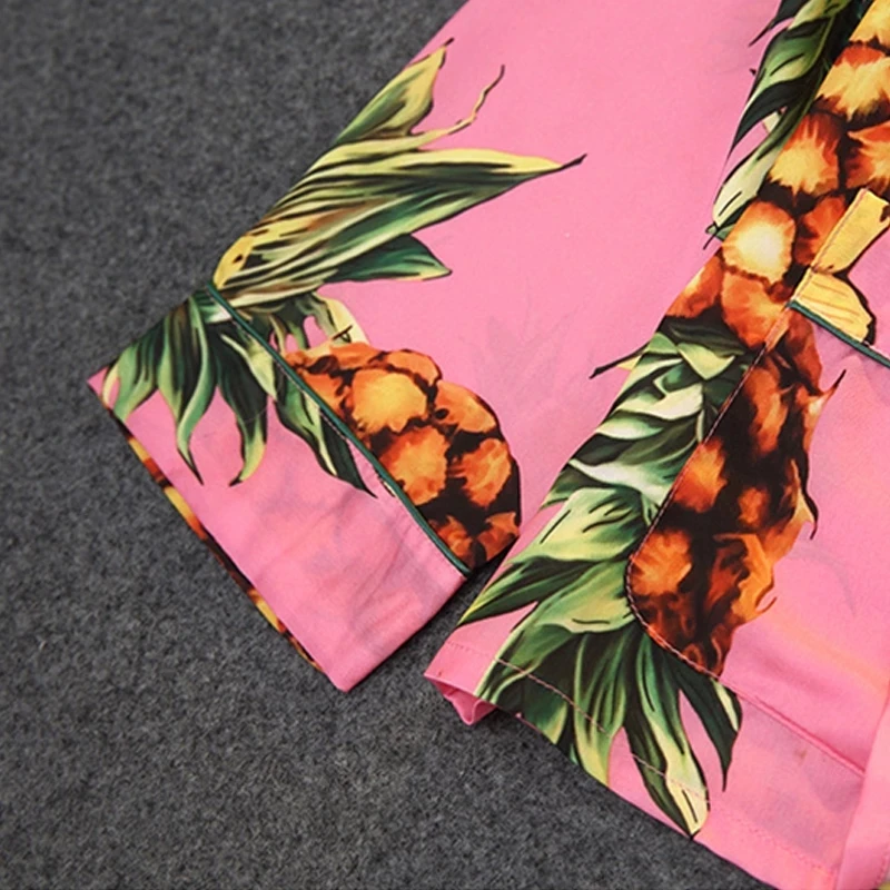 Autumn Women's Satin Pajama Sets Printing Long Sleeve Female Sleepwear Turn Down Collar Loose Silk Women Homewear Pajamas 2023