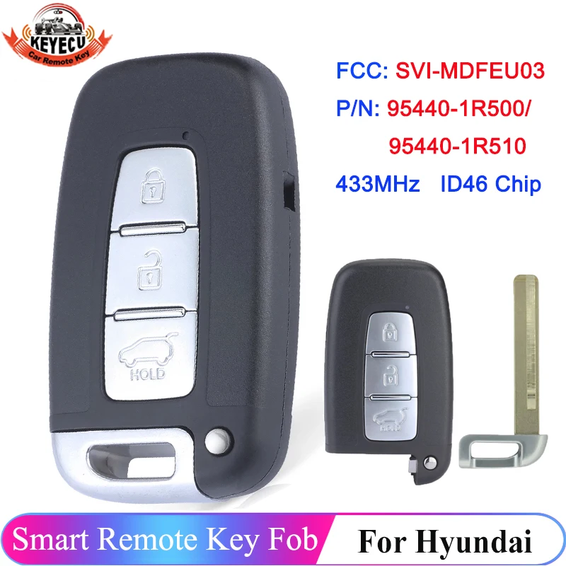 KEYECU умный пульт дистанционного управления для Hyundai IX35 I45 Tucson Veloster Accent 2011-2014 95440-1R510