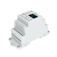 v4 d dc 12v 24v 4ch5a constant voltage din rail led screen dimming controller single rgb rgbw strip 4 channel wireless receiver