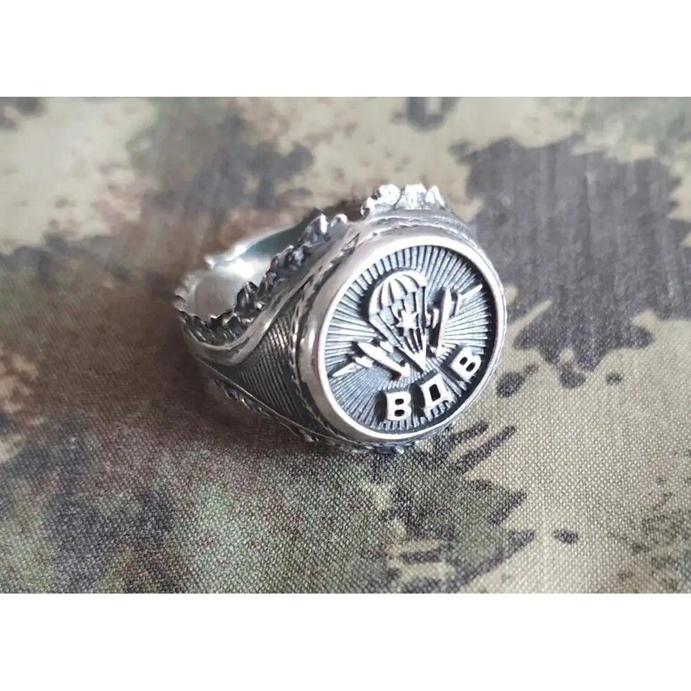 Перстень &quotВДВ&quot из серебра 925 пробы|Кольца| |