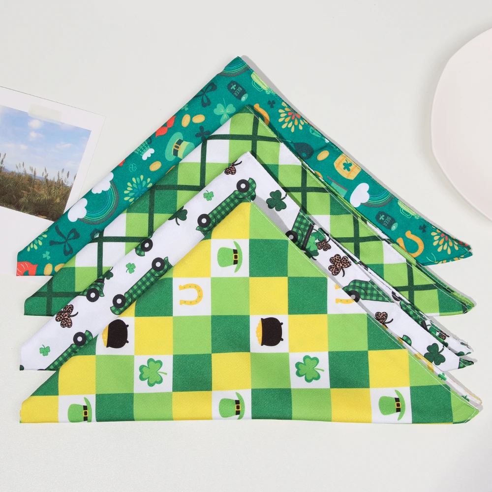Бандана для собак на День Св. Патрика треугольный шарф бандана домашних животных
