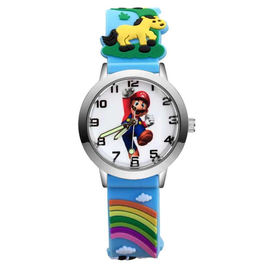 Модные милые детские часы с мультипликационным рисунком Студенческие для