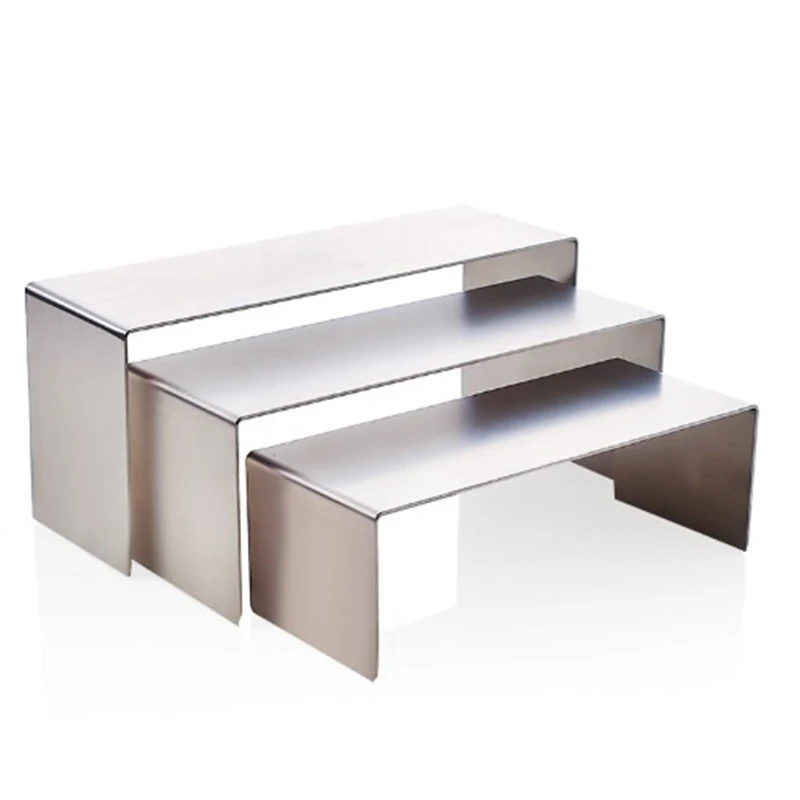 3 шт./компл. матовая поверхность из нержавеющей стали перевернутая U полка дисплея