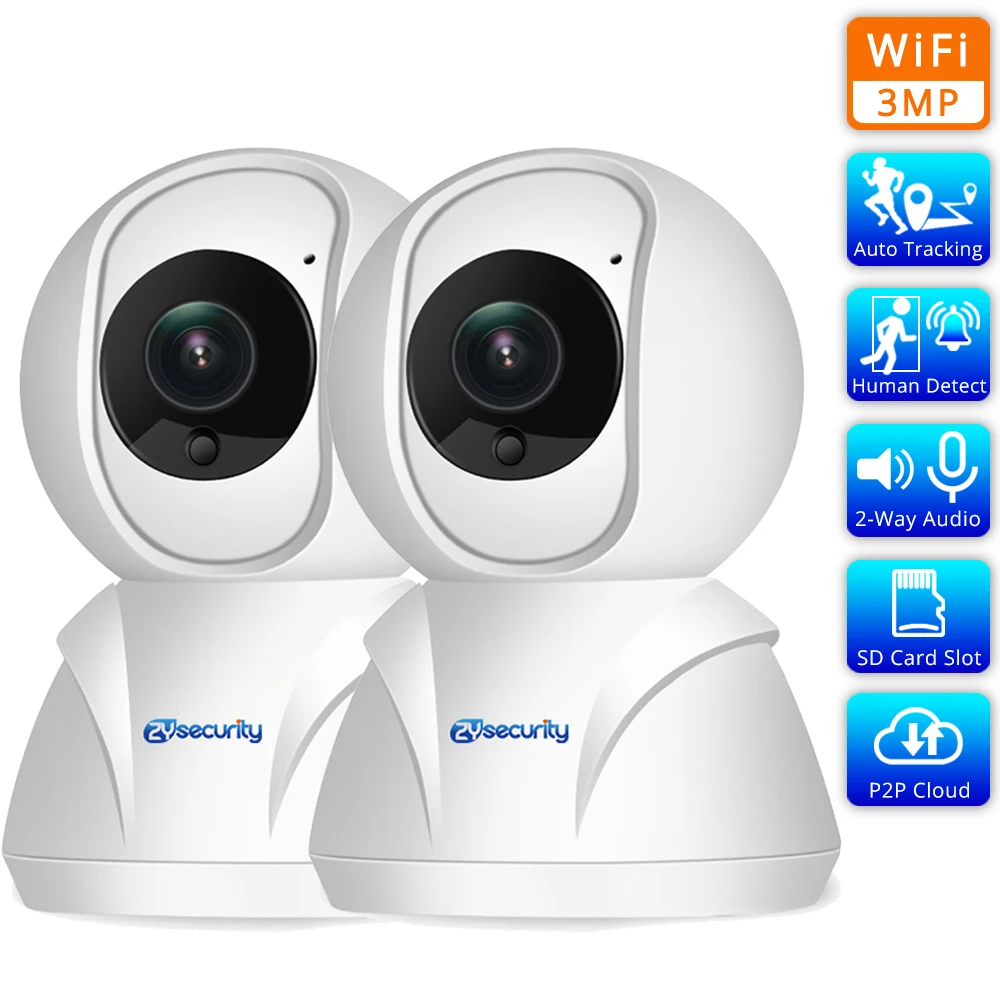 IP камера HD 1080P с автослежением Wi Fi 1536P облачная SD карта аудио ИК ночное