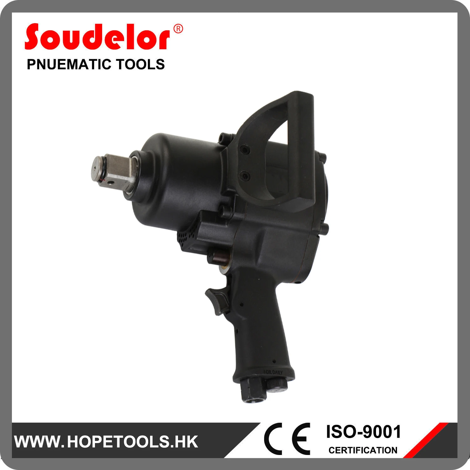 UI-1104B High Speed Air Impact Wrench Strong Power 3/4′′ Pneumatic Wrench Compact Air Impact Driver