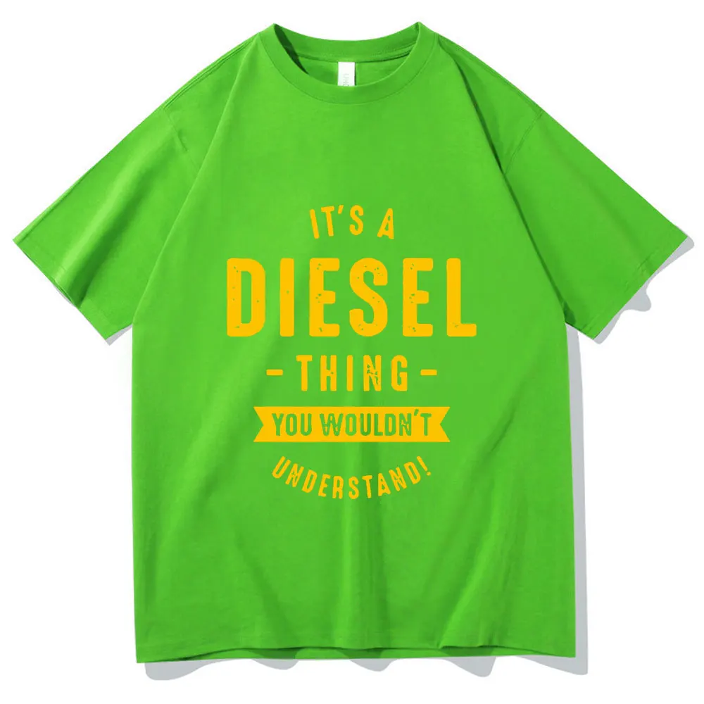 

It's A Diesel Thing Fashion Oversized Font Print T-shirt Men's Daily Casual Tee Short Sleeve Unisex Hip Hop T Shirts Woman Tops