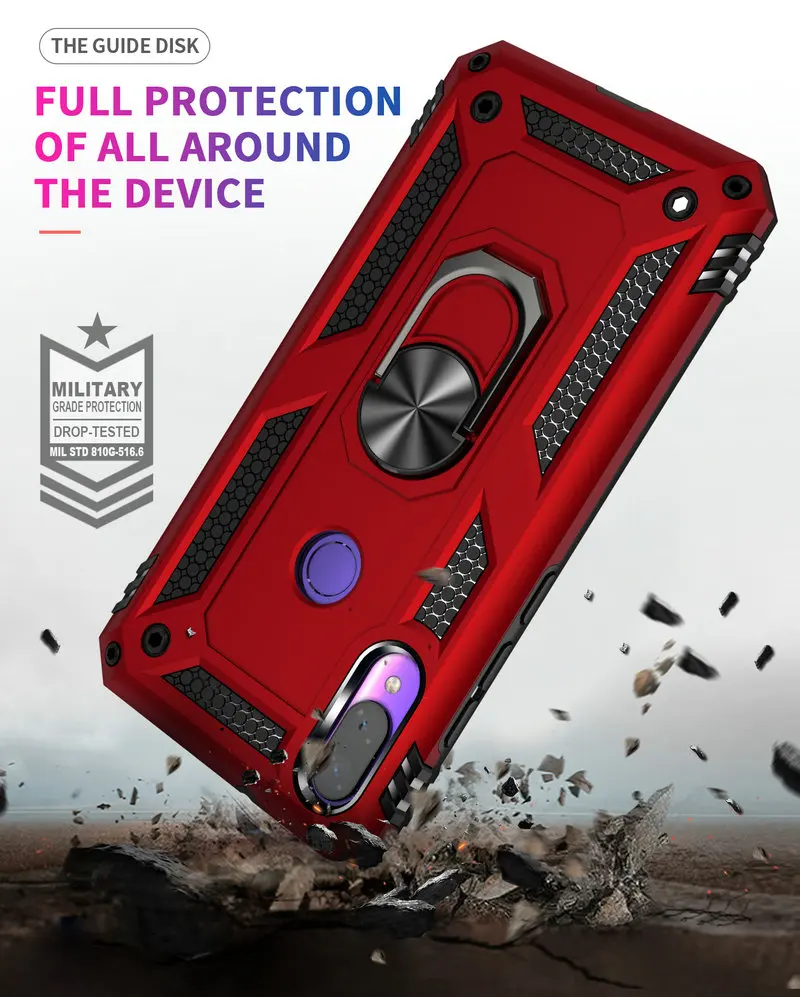 For Xiaomi Mi Play 3D Combo Armor Case for Metal Phone Back Cover Fundas Coque Etui |