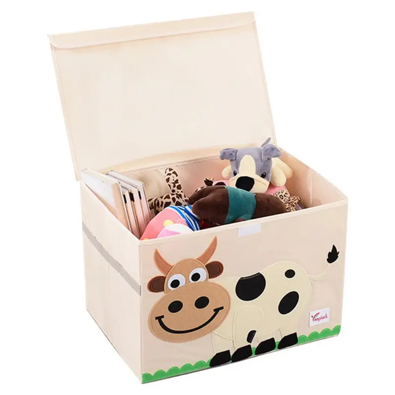 

NEW Kids Books Toys Clothes Storage Box Cartoon Animal Pattern Bedding Sundries Organizer Large Laundry Basketzer