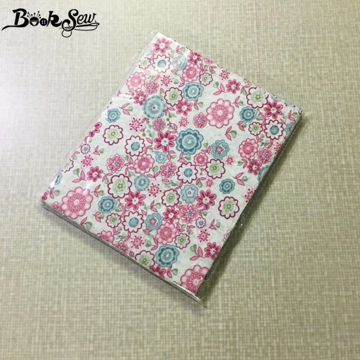 Лоскутная Ткань Booksew, хлопковая ткань, квадратная упаковка, без повторения, цветочный узор в горошек, смешанный материал для шитья, 50 шт./лот, 20 см* 25 см