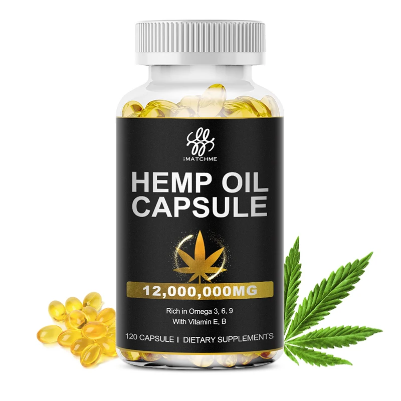 

iMATCHME Organic Oil Capsules Max Strengthen Extract Pain Relief Stress Improve Sleep & Insomnia Muscle /Leg / Joint Pain Skin