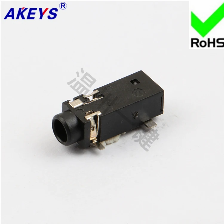 

10 PCS PJ-328 flat foot 3.5 headphone socket 5 foot patch 2 fixed foot 3.5MM socket mother socket power socket