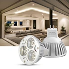 16 светодиодных ламп MR, Точечный светильник 12 В, естественный свет, натуральный белый, холодный белый, 6500k, теплый белый, 3000k, лампа для украшения дома