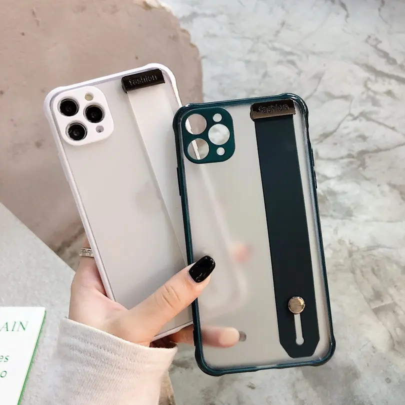 holder phone case for iphone se 2020 iphone 11 pro max matte transparent back cover with stand for iphone xr xs max x 7 8 plus free global shipping