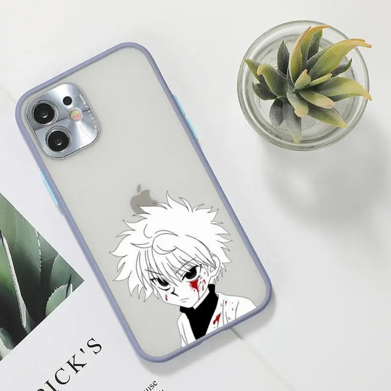 

HUNTER x HUNTER Phone Case For iPhone 12 11 Mini Pro XR XS Max 7 8 Plus X Matte transparent Gray Back Cover