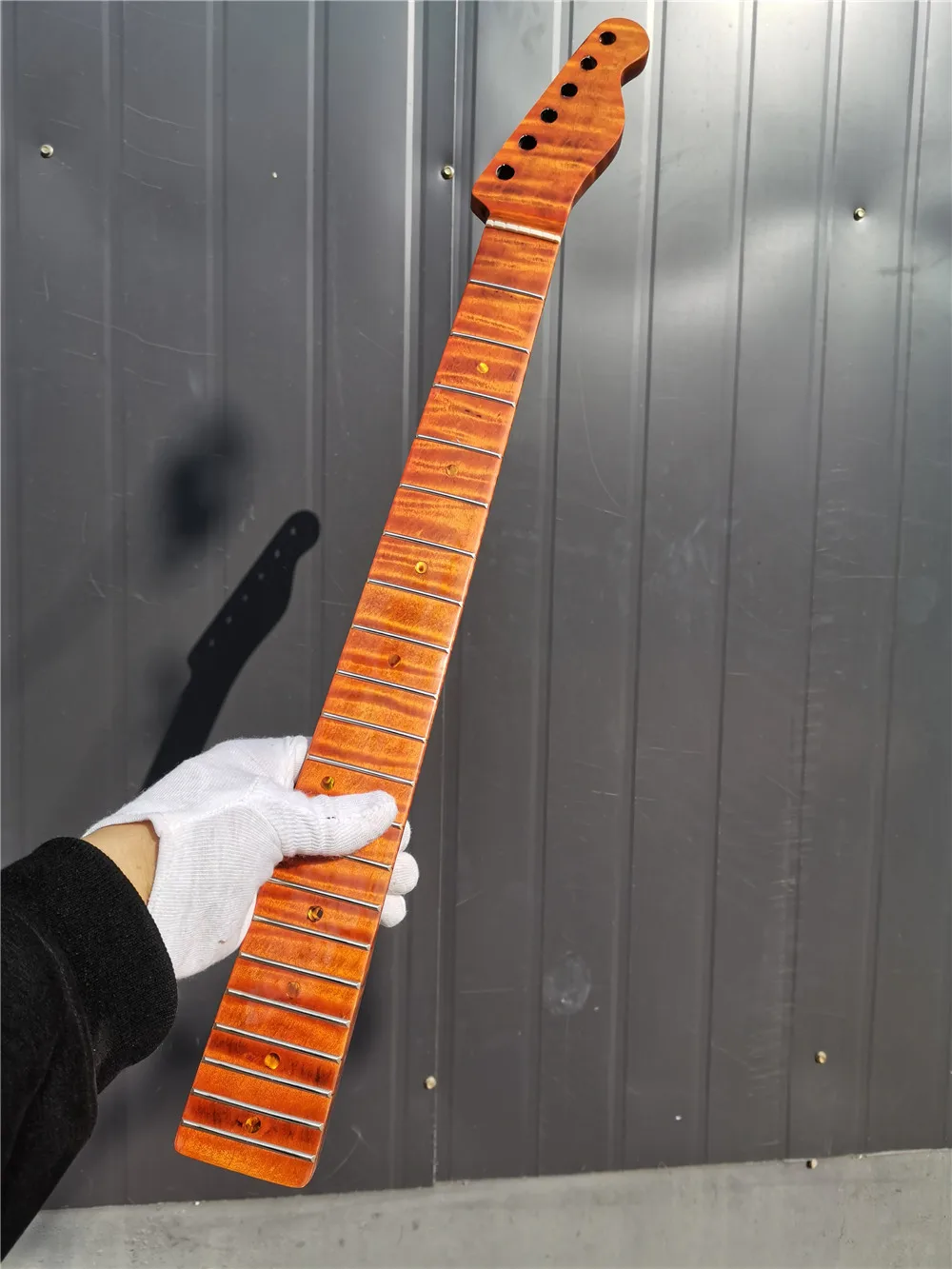 Гриф для электрогитары #27 Tiger Flam Maple 21 лад 25 5 дюйма Незаконченный гриф Mapel # S4 | Спорт