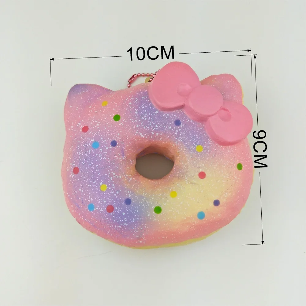 Мягкий hello kitty пончик милый обычный медленный отскок мобильный телефон ремешок с подвеской Рождественский подарок для детей Детские игрушки