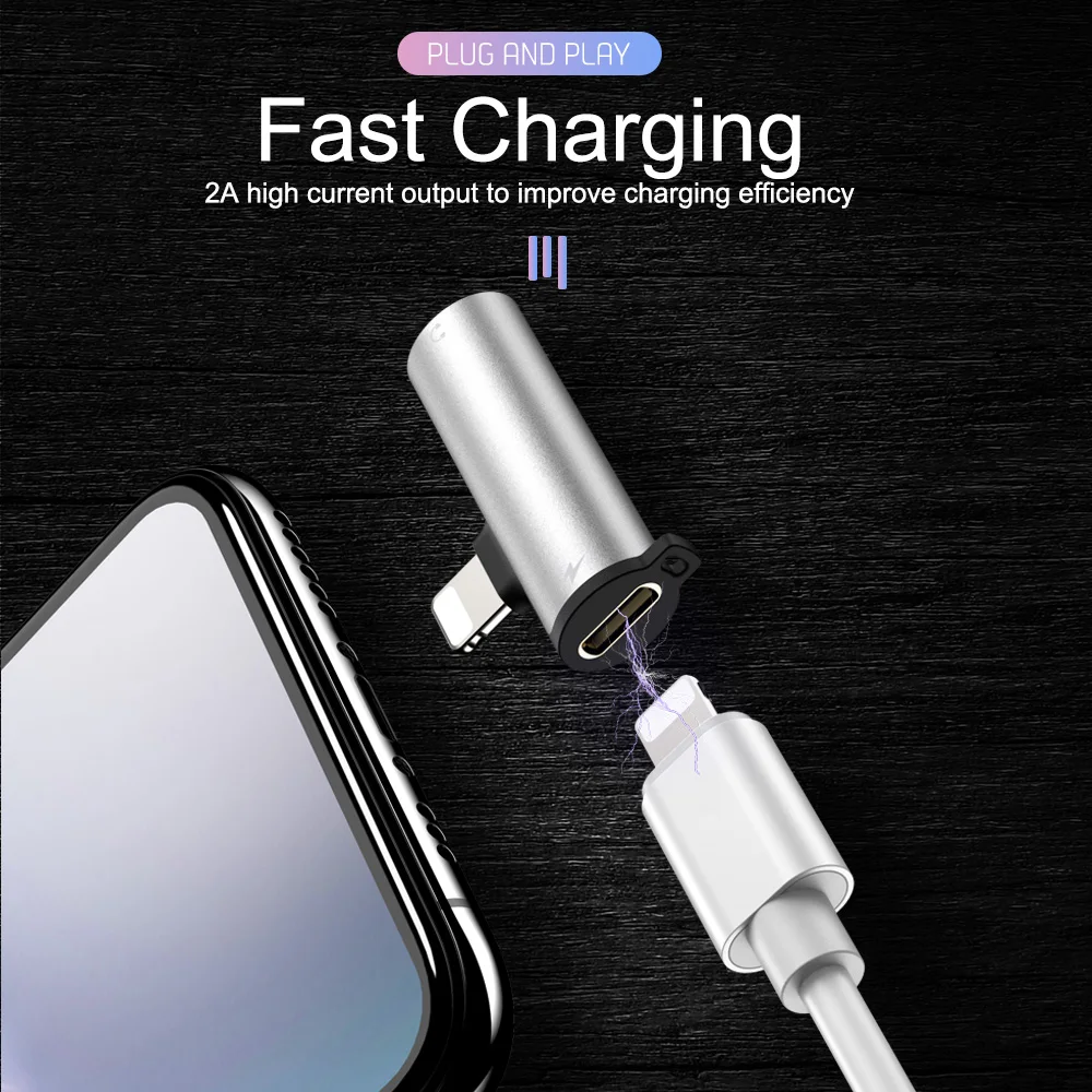 Аудиоадаптер для iPhone 7 8 Plus 11 Pro XS Max XR X сплиттер с разъемом Lightning на 3 5 мм разъем