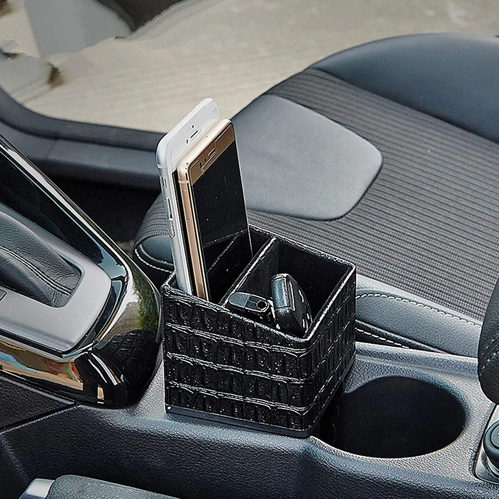 Car Center Control Storage Box Seat Catcher Pocket Organizer Square Container Cup Holder Console Coin Collector | Автомобили и