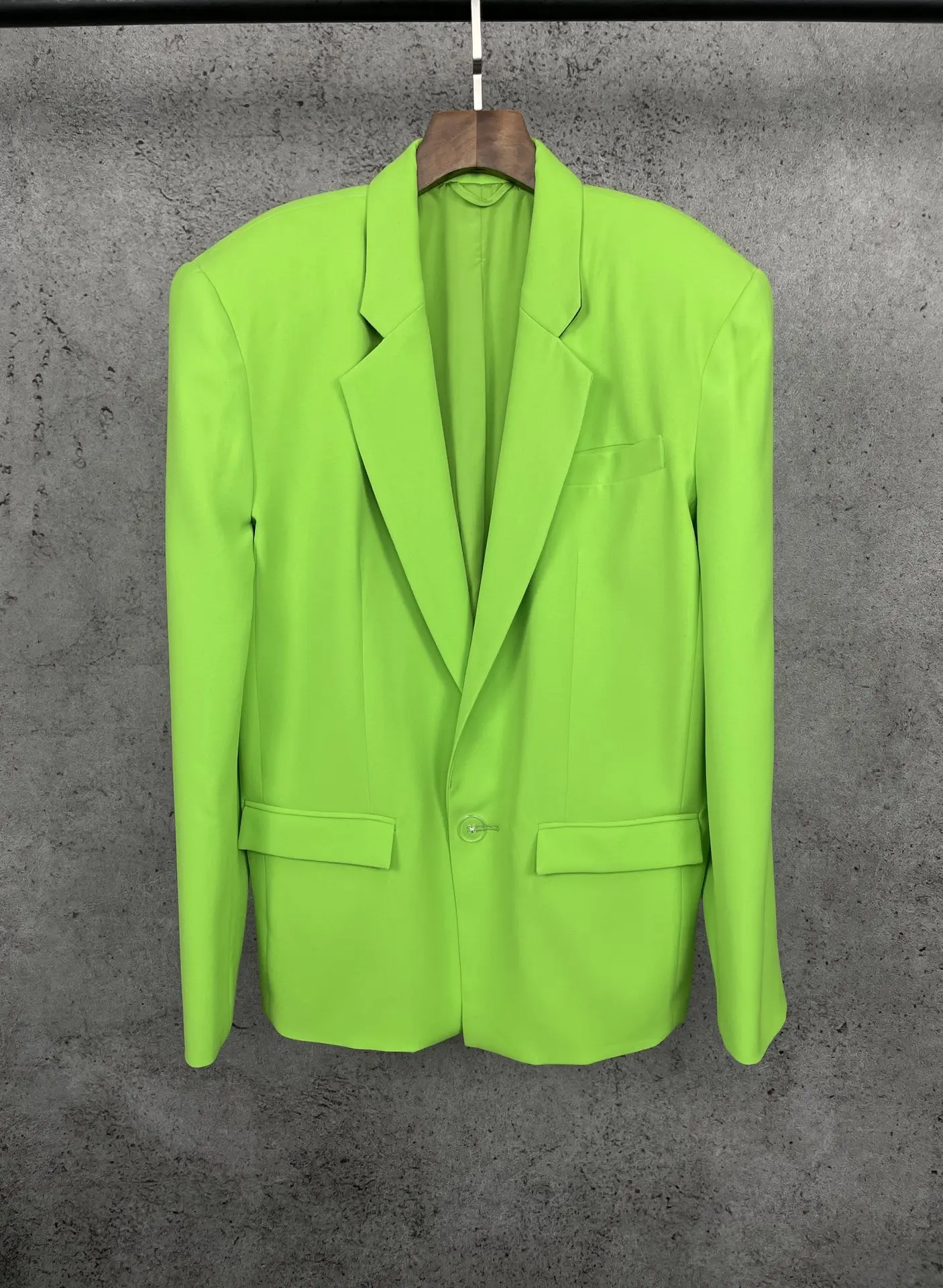 2021 Новый женский высококачественный модный однотонный наплечный костюм с