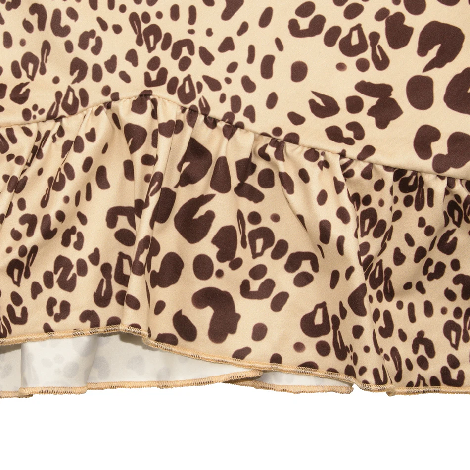 

VOGUEON Girls Fashion Summer Sling Dress Leopard Print Dresses for Teen Fancy Casual Children Clothing Princess Vestido Infantil