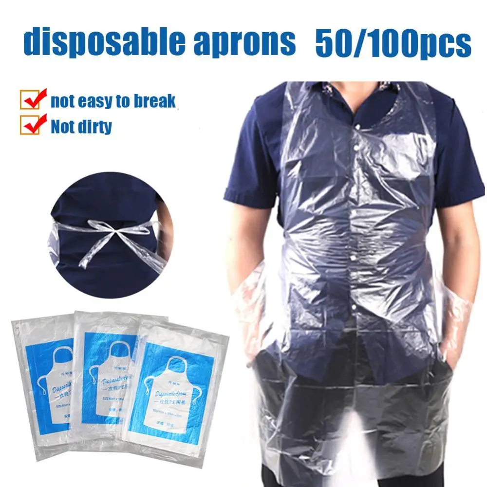 

50/100pc Apron Disposable Waterproof Hair Cape Hairdressing Cutting Hair Cloth Salon Barbers Gown Cape Washing Pads Shampoo Cape
